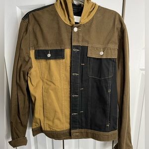 Zara Color Block Jean Jacket